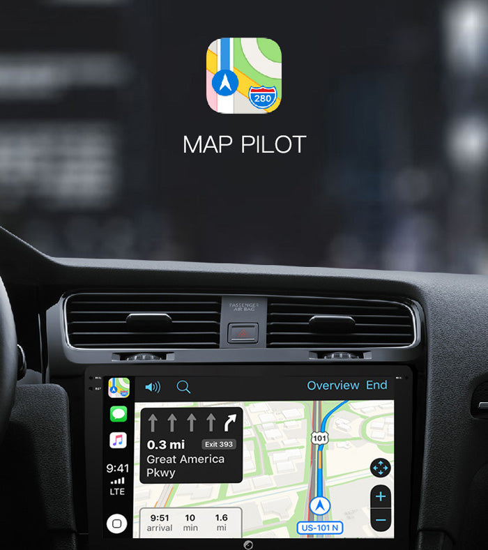 carplay navigation map display