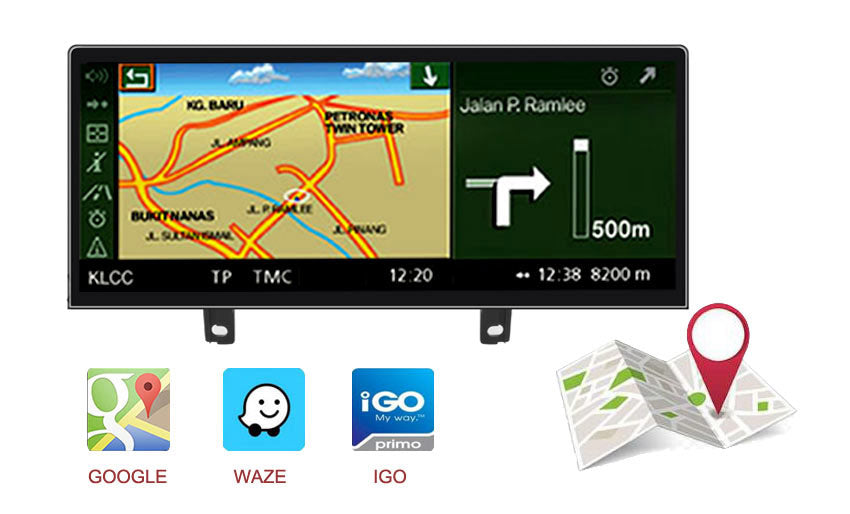 12.3'' BMW F30-F36 Ultra-thin Android GPS navigation Google Maps Waze iGo