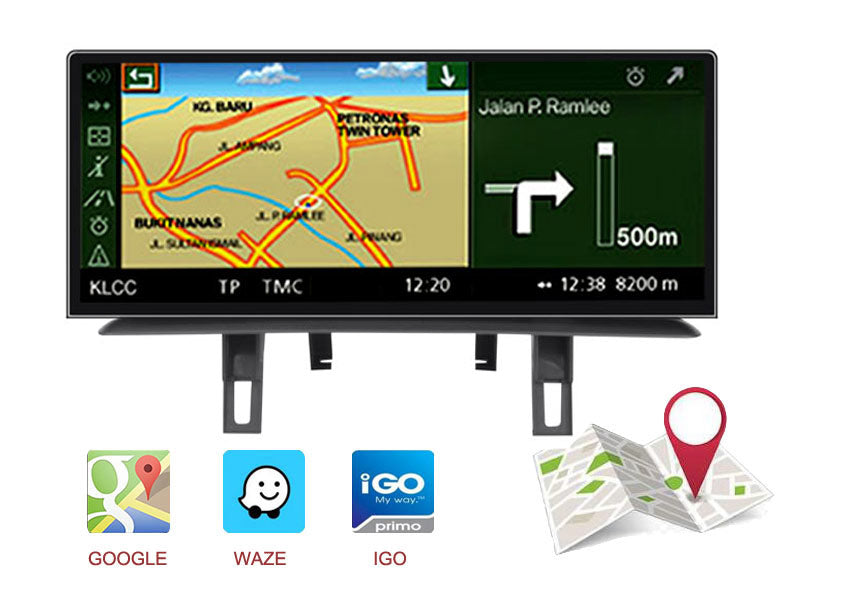 12.3'' BMW 1 E81-E87 E88 Ultra Android GPS Google maps Waze IGO
