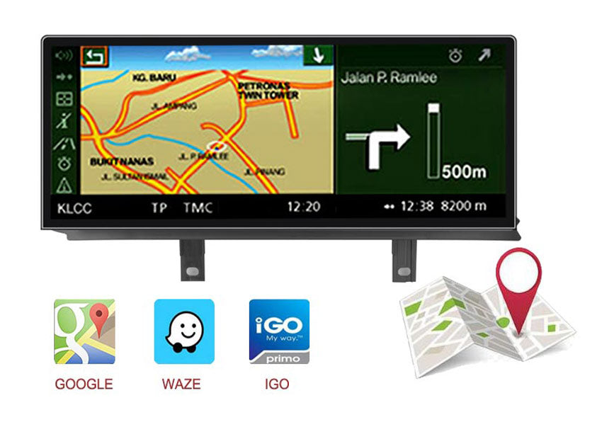 12.3''BMW 3-4er F30 -F36 Ultra Android GPS screen Google Maps Waze IGO