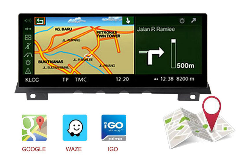 12.3 inch BMW 7er F01 F02 Ultra Android GPS Navi Google maps waze IGO