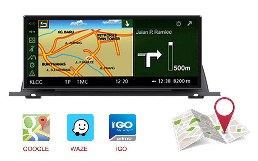 12.3''BMW 5er F07 GT Ultra Android GPS navigation Google Maps Waze iGO