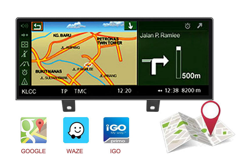 12.3'' BMW G30 Ultra-Thin Android GPS Navigation Screen Google Maps Waze IGO