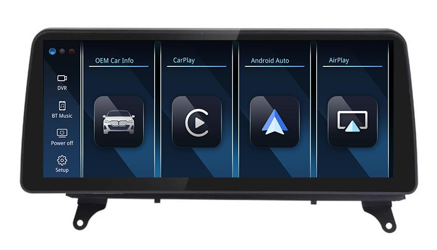 12.3'' BMW X5 X6 E70 E71 2011-2014 CIC Linux Apple CarPlay Android Auto screen