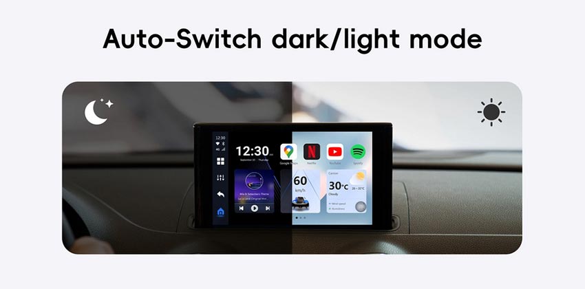 Smart Android AI BOX support dark and light mode display