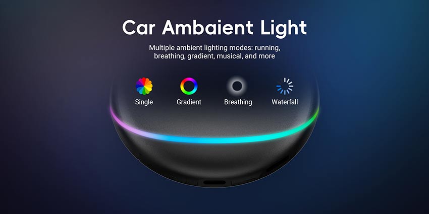 The smart Android Ai box support different car ambaient lights