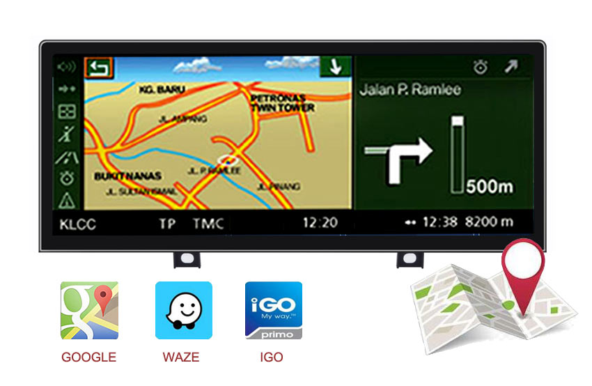 12.3 inch Ultra-Android Screen BMW 2er F45 F46 NBT EVO support Google Waze iGo