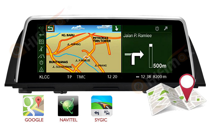 bmw 5 f10 f11 android gps support google maps, waze, igo etc