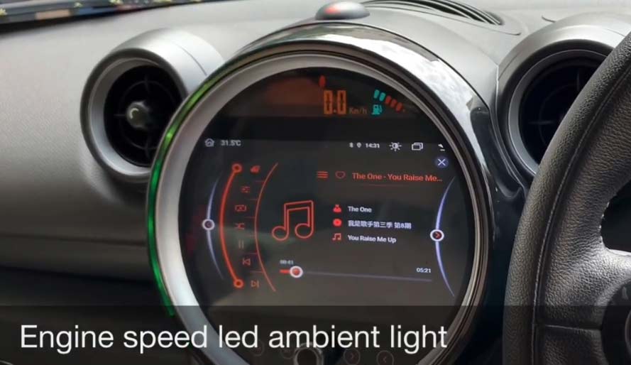 mini countryman cooper android gps support led ambient light