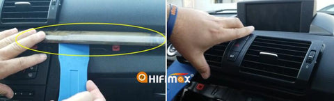 remove the trim panel and AC vents from bmw 1 series