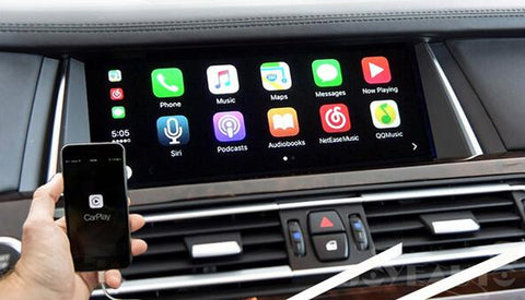 android bmw screen with apple carplay built-in