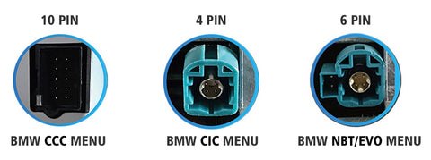 factory bmw LVDS types 10pin =CCC, 4 Pin = CIC, 6 Pin = NBT or EVO