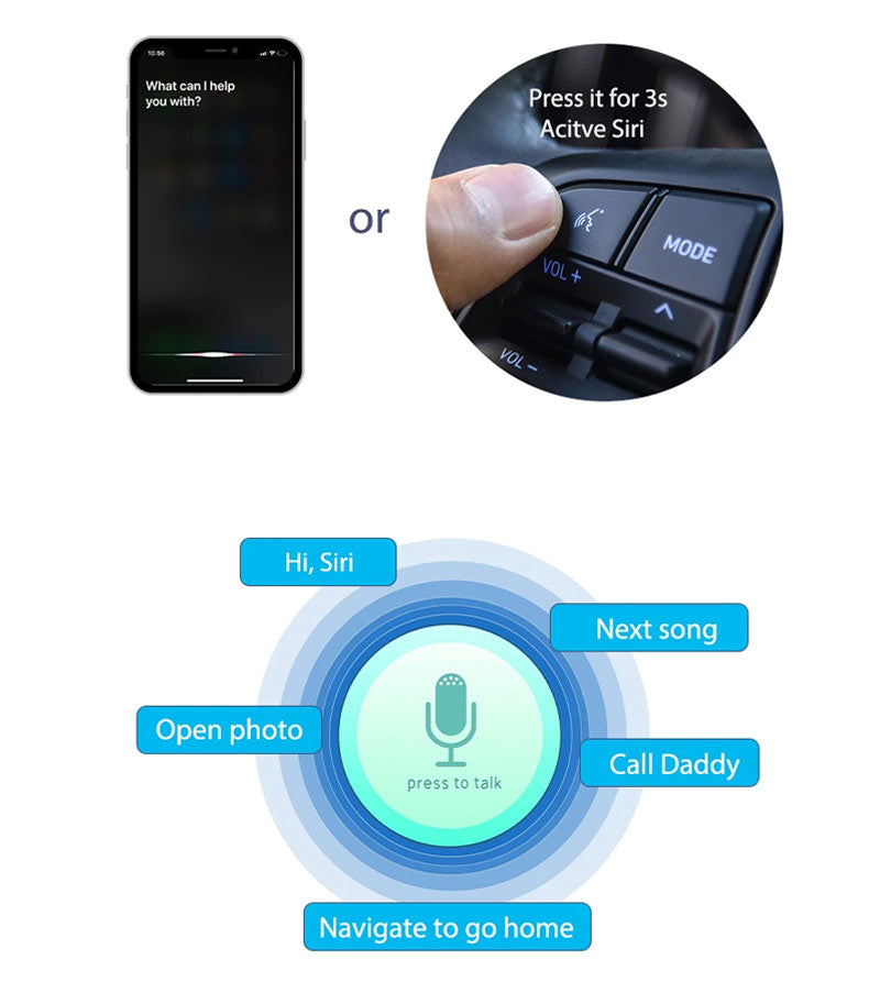 carplay android auto support siri voice controls function