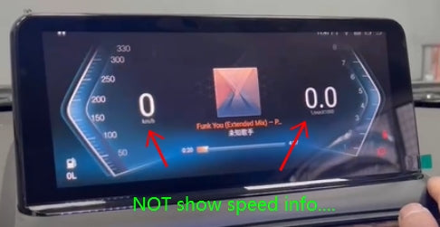 the dashboard not show speed car info for old cars.