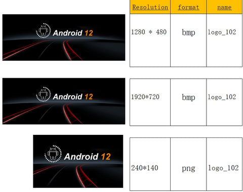 new BMW android boot up logo image format