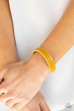 Life is WANDER-ful - Yellow Bracelet - Paparazzi Accessories
