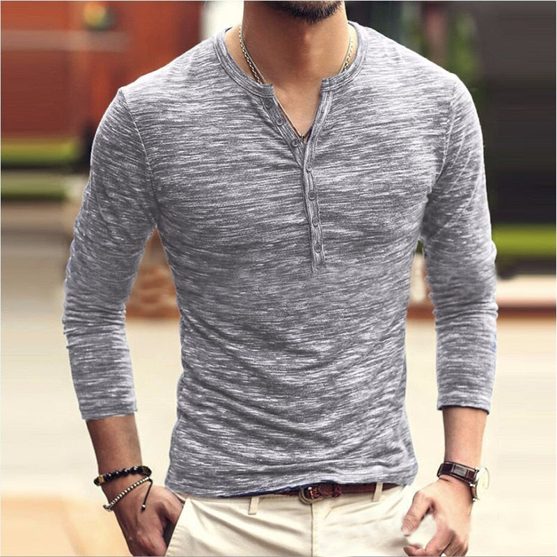 men's athletic fit henley