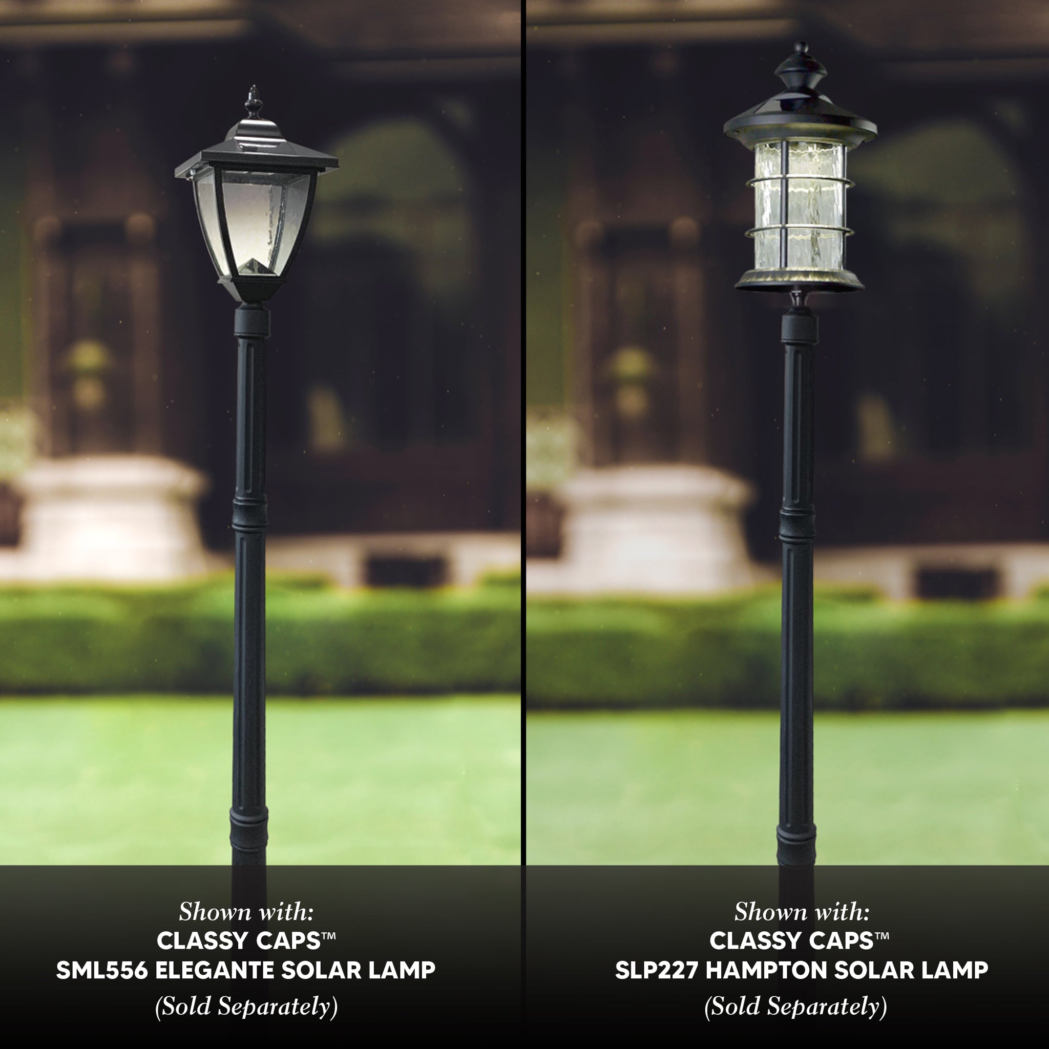 Black Aluminum Lamp Post Base