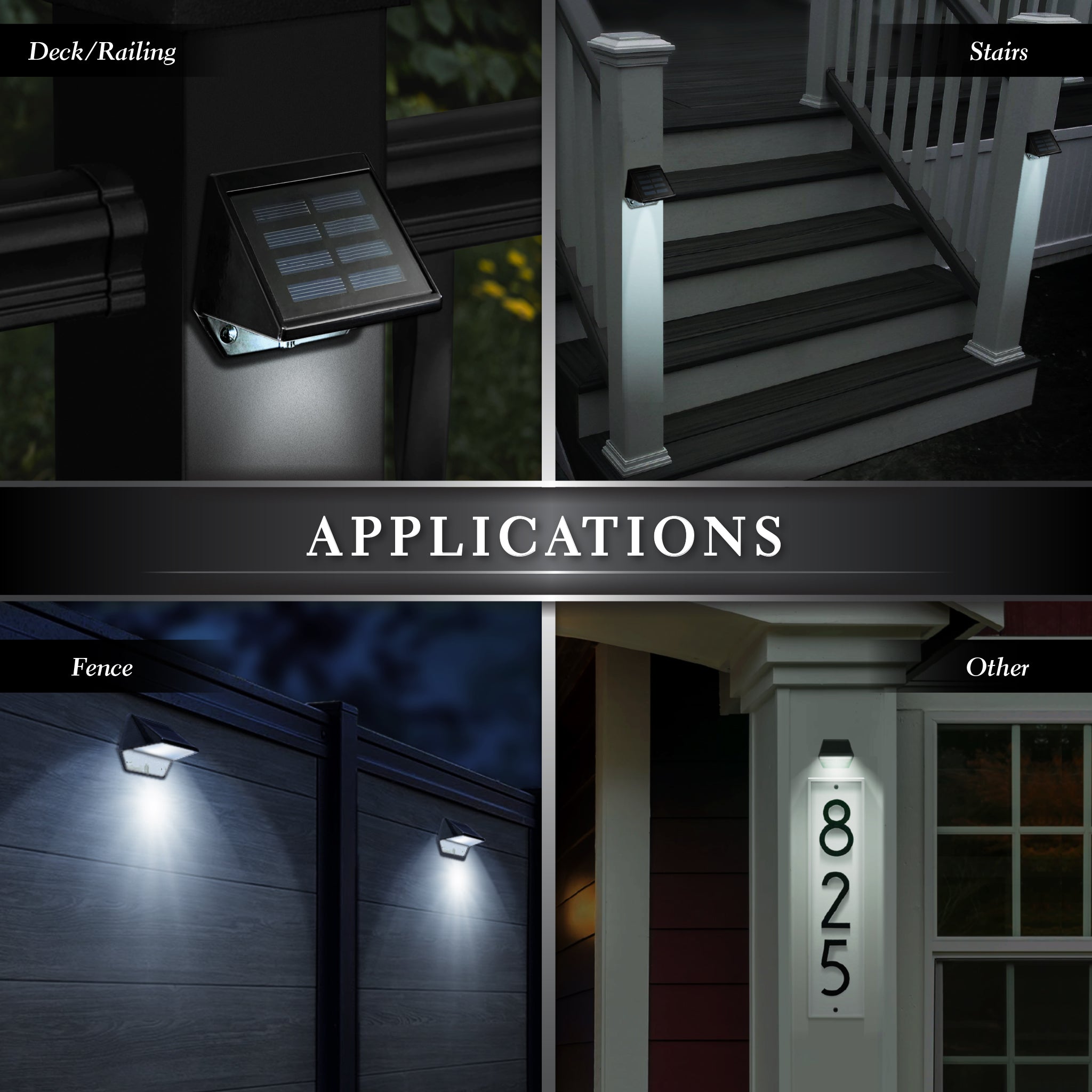 Black Aluminum Deck & Wall Light