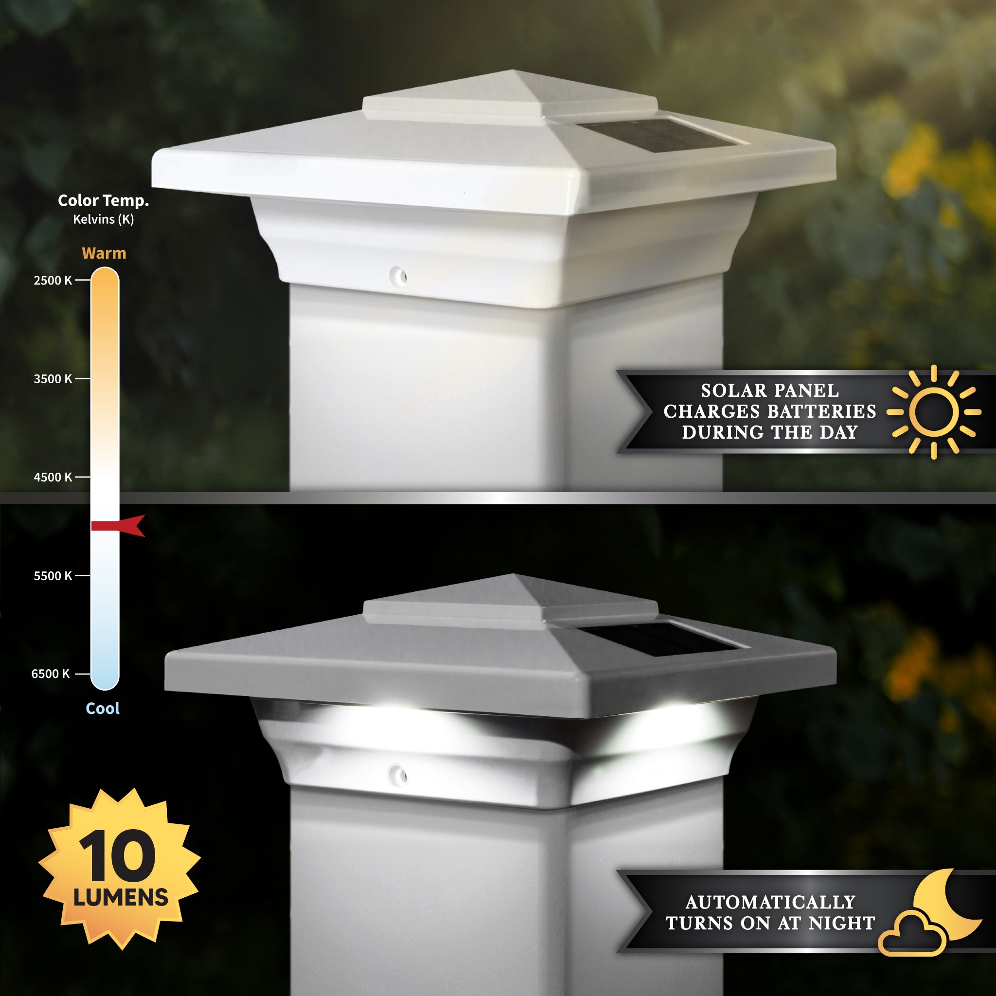 4X4 White PVC Windsor Solar Post Cap