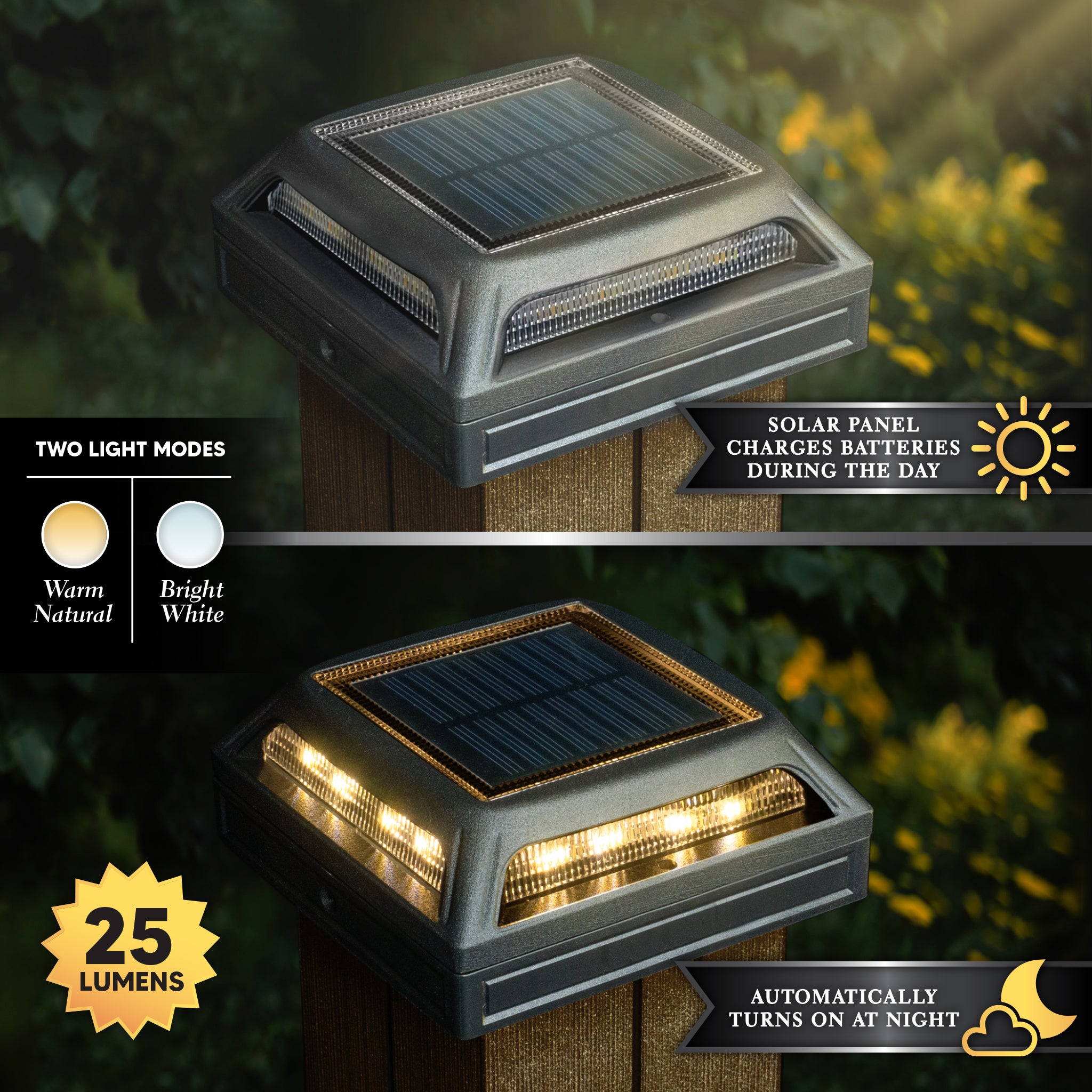 Classy Caps Muskoka Black Aluminum Solar Post/Path/Dock Light