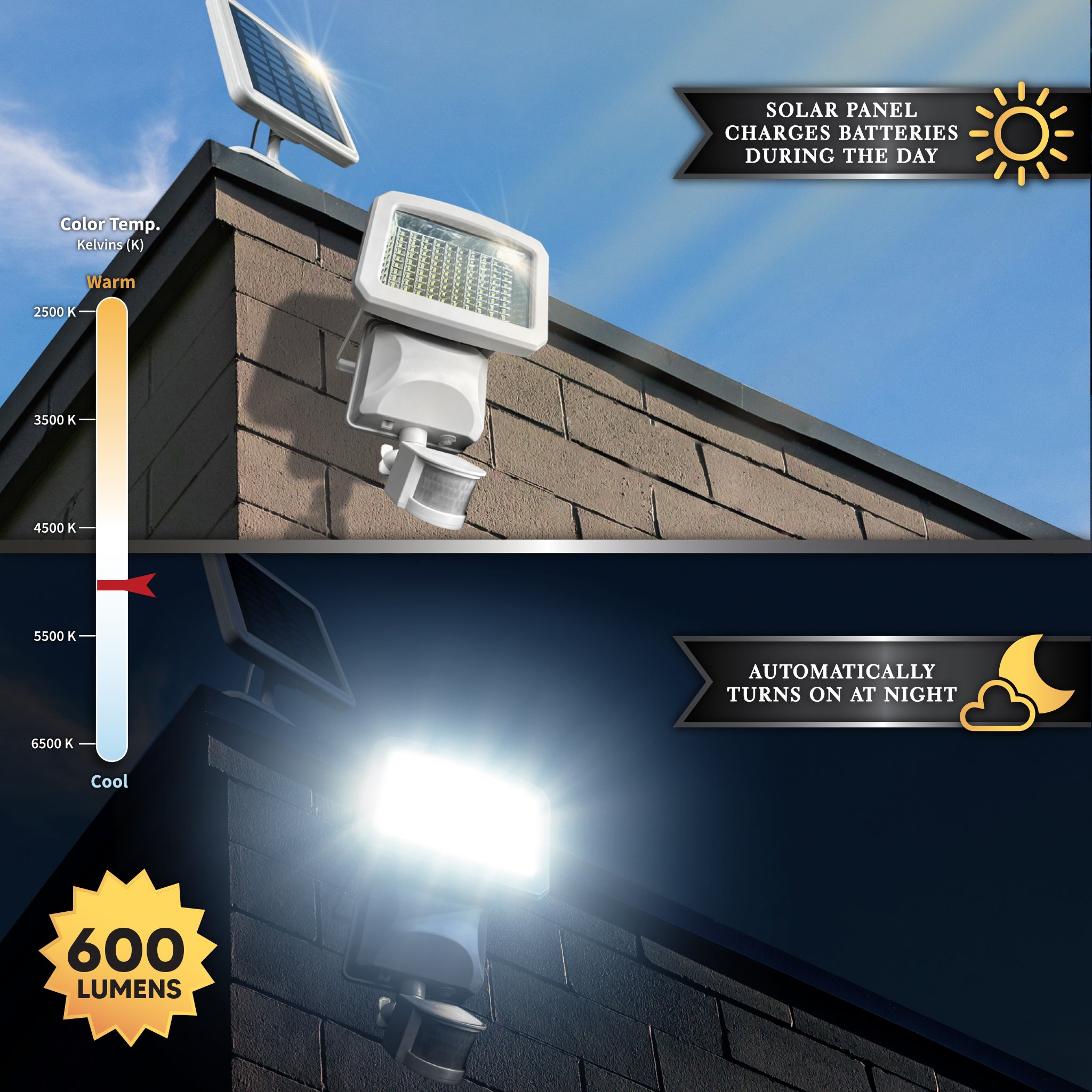 Solar Motion Sensor Security Light