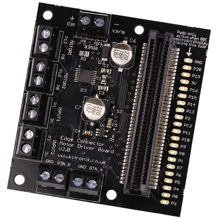 Motor Driver Board For The Bbc Microbit V2 Australia Bbc Microbit Australia Kitronik 2797