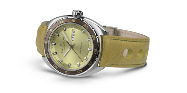 Men's H35445860 Hamilton American Classic Pan Europ Automatic Sage Green Dial Watch