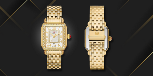 Michele Deco Madison Mid 18k Gold Diamond Watch