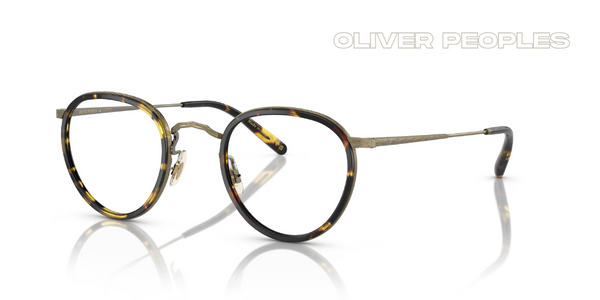 Oliver Peoples Canarywood/Gold Round Men Eyeglasses