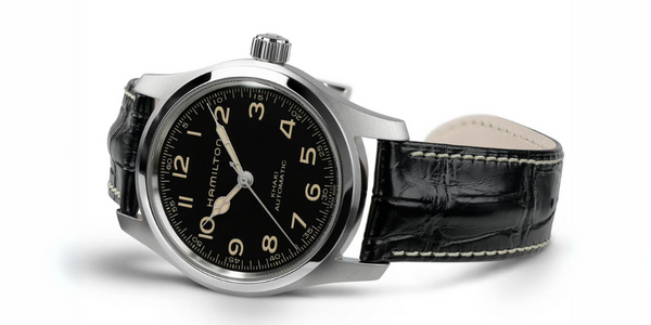 Men's Black Dial Leather Strap Hamilton Khaki Field Murph Auto Watch (Model: H70405730)