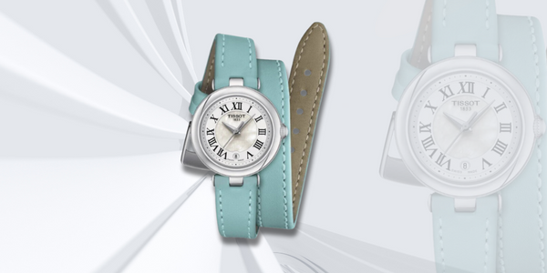 Tissot Swiss Quartz Light Blue Synthetic Leather Women's Watch