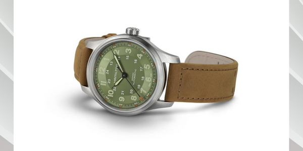 The Hamilton Khaki Field Titanium Automatic Green Dial Watch