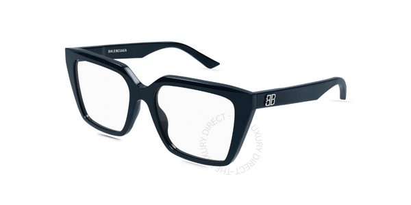 Balenciaga BB0130O-007 Blue Full Rim Square Women's Eyeglasses