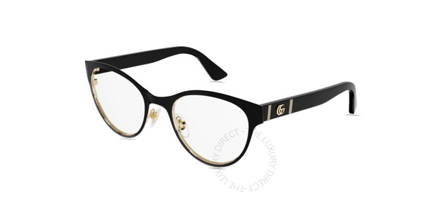 Gucci GG1114O-001 Black Cat-Eye Round Women's Eyeglasses