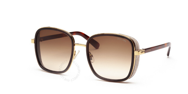 Jimmy Choo Elva/S-0FG4/HA Brown Gold Elva S Sunglasses