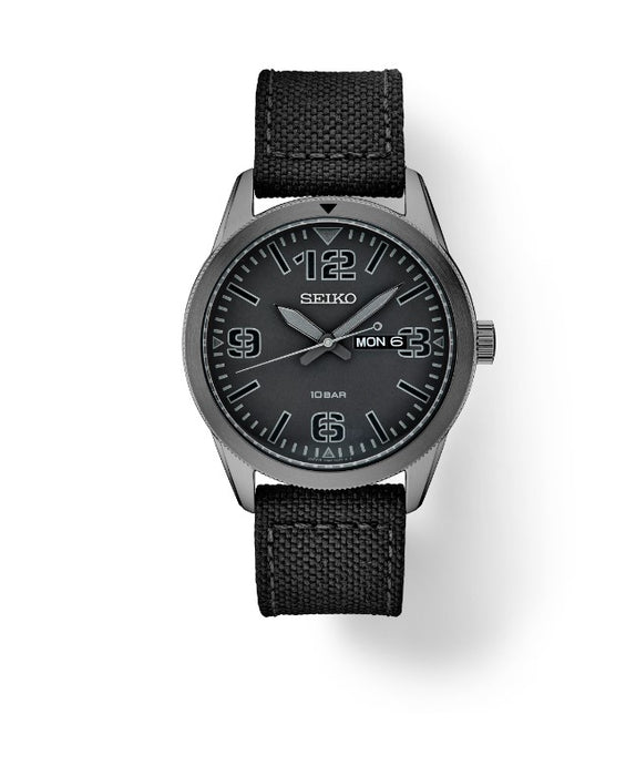 Seiko Essentials Collection Stainless Steel Case with Black ion finish —  The luxury direct