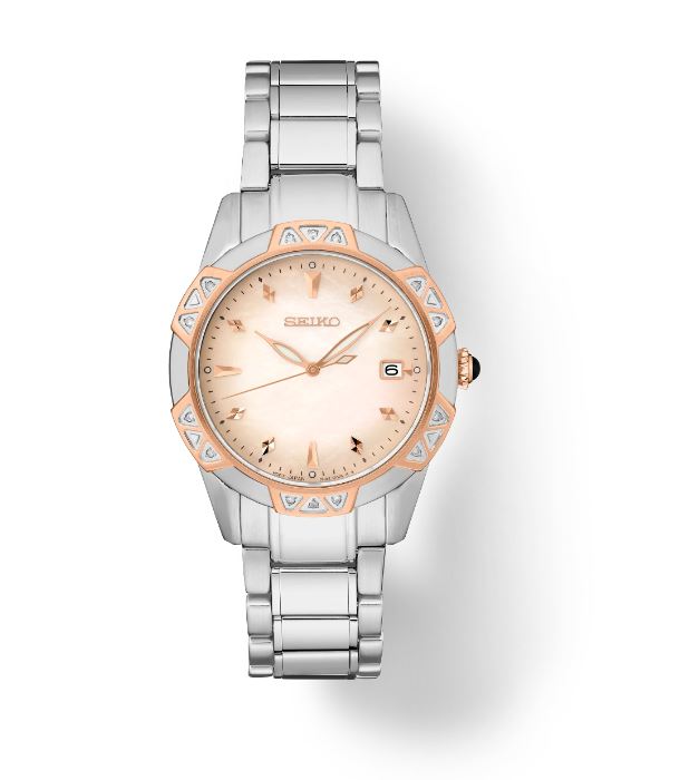 Seiko Diamonds Collection Rose gold two-tone stainless steel case and — The  luxury direct