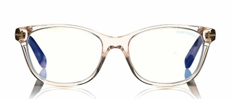 Tom Ford FT 5638-B 072 Transp Pink Havana/Blue Block Eyeglasses — The  luxury direct