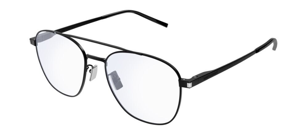 Saint Laurent SL 530 001 Black/Black Caravan Metal Full-Rim Unisex Eyeglasses