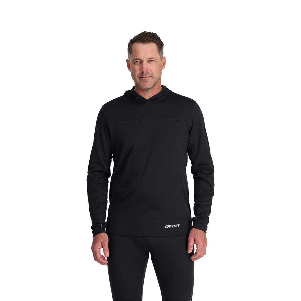 Image of Mens Stretch Charger Hoodie - Black