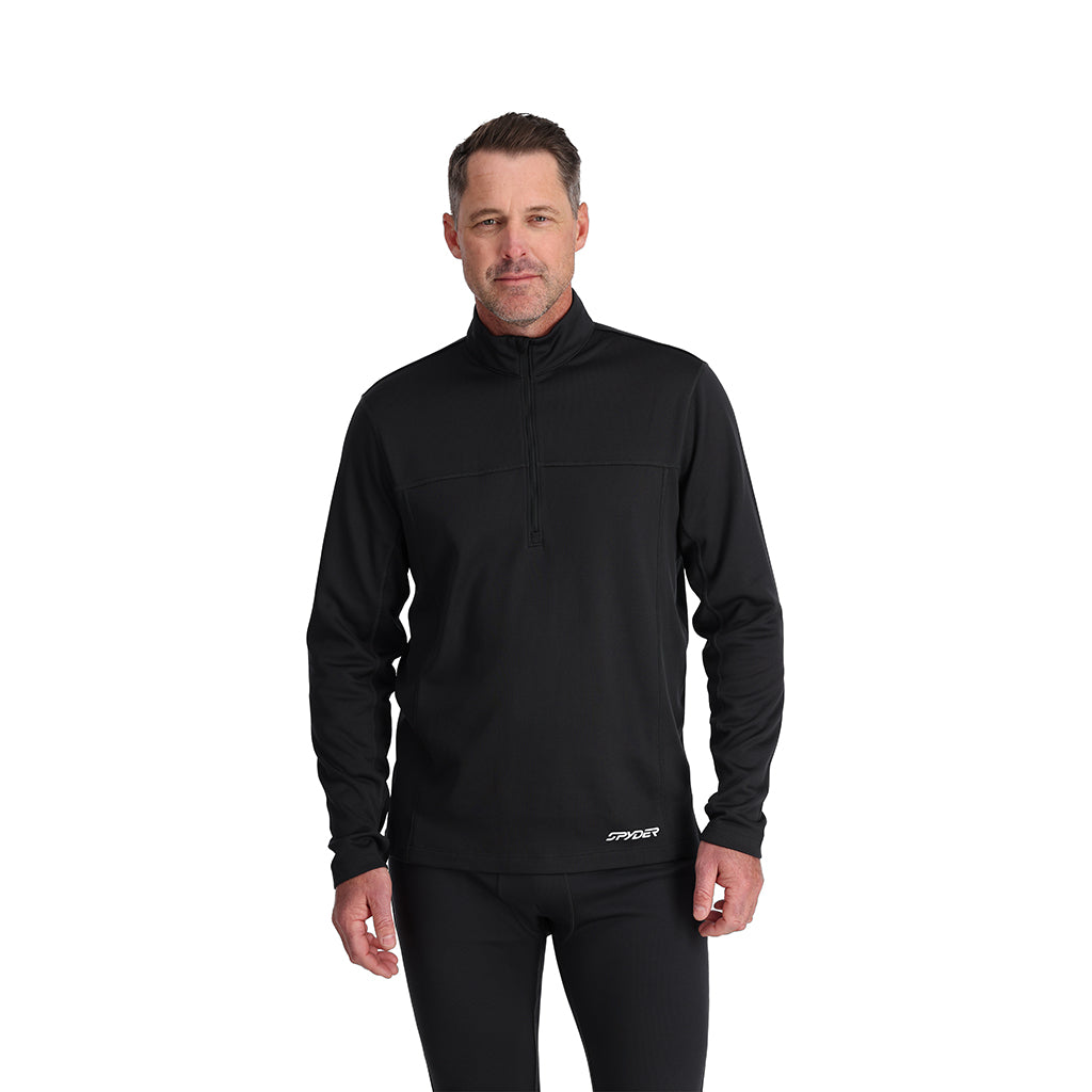 Image of Mens Stretch Charger 1/2 Zip - Black