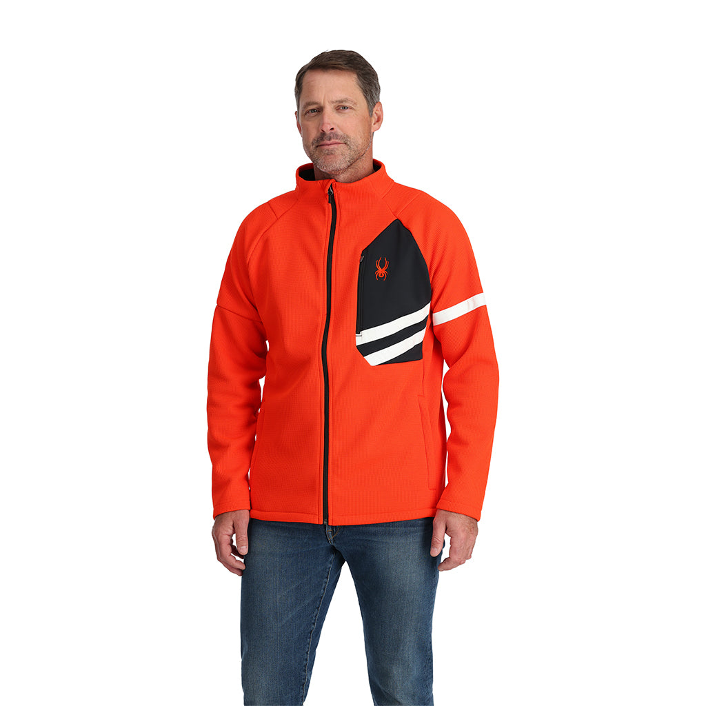 Mens Wengen Bandit Full Zip - Twisted Orange