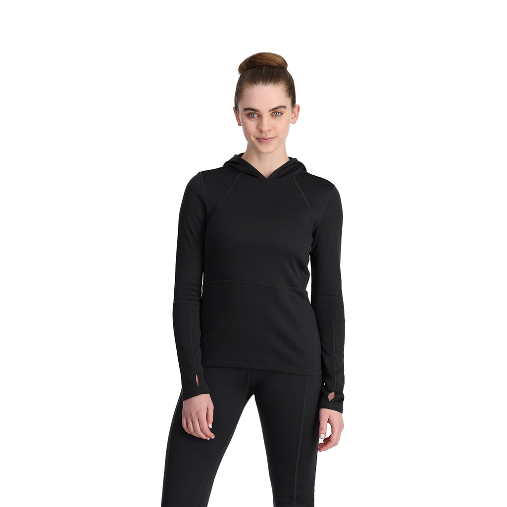 Womens Stretch Charger Hoodie - Black
