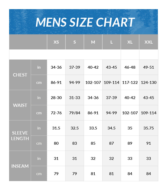 Size Chart Mens – Spyder