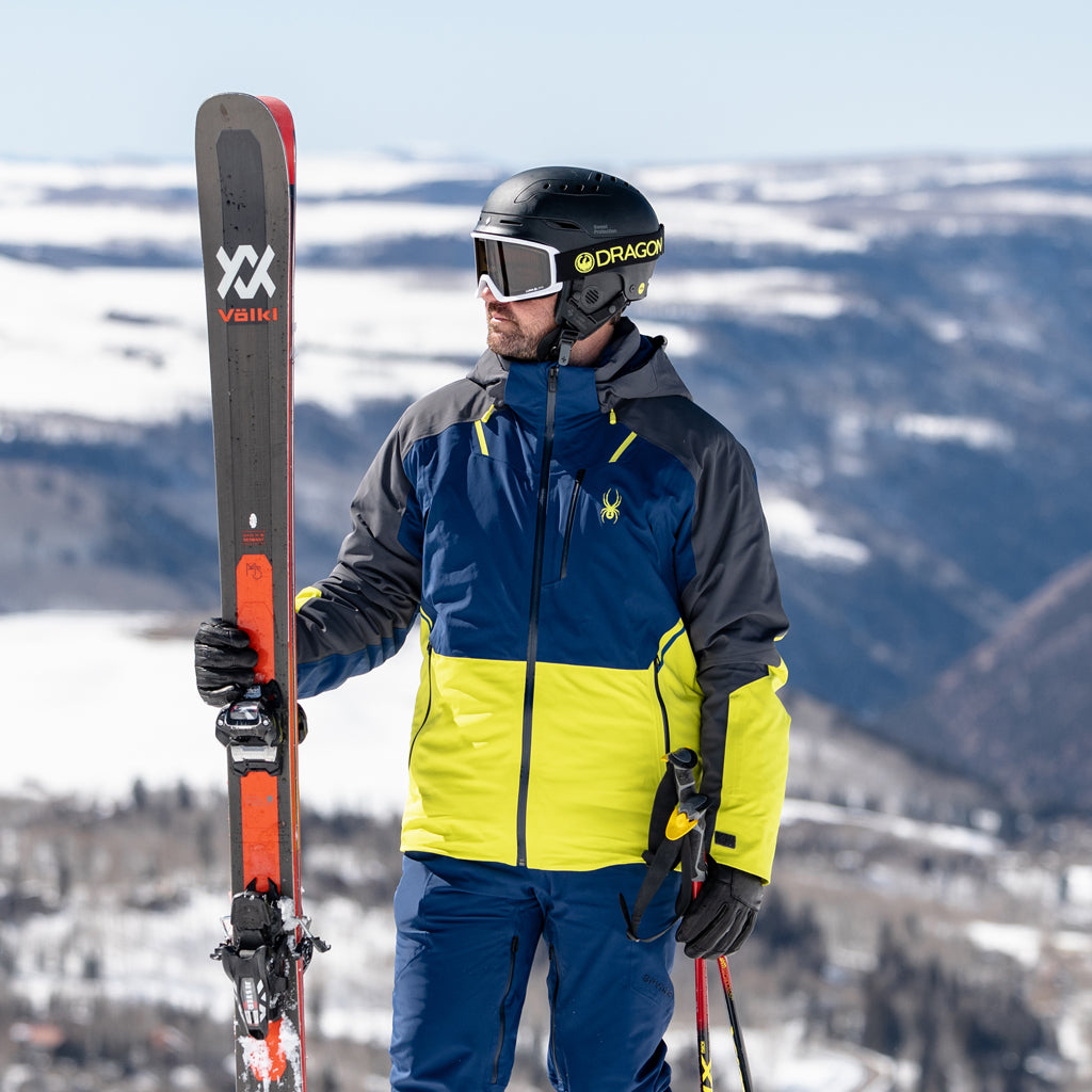 Vanqysh Insulated Ski Jacket - Abyss Citron (Blue) - Mens | Spyder