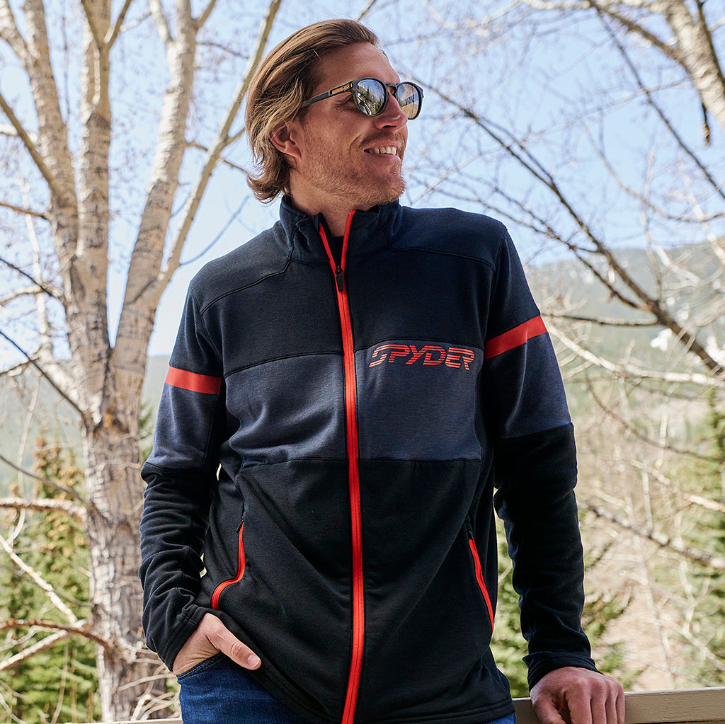 Image of Mens Speed Full Zip - Black Volcano