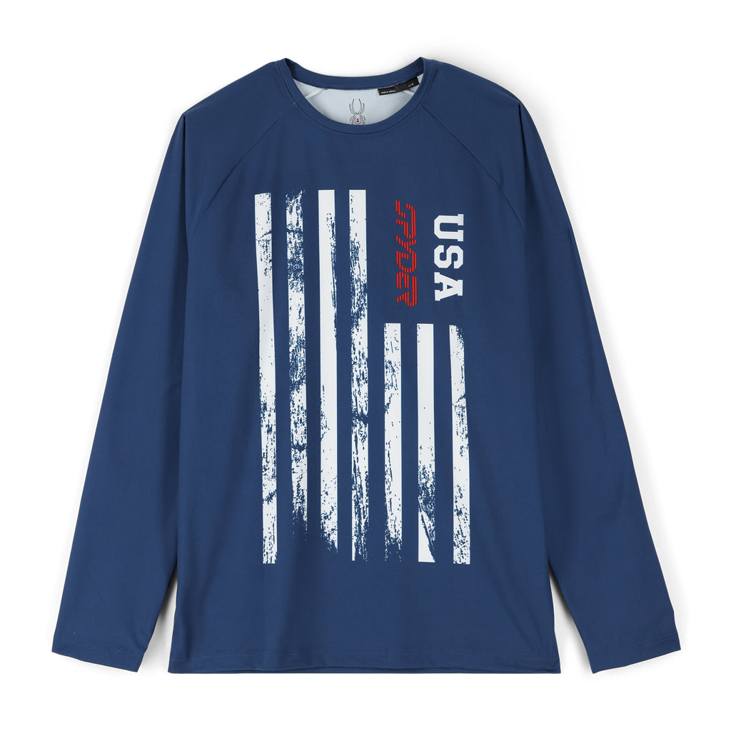 Mens Pump Long Sleeve Crew Neck - Usa Abyss (2022)