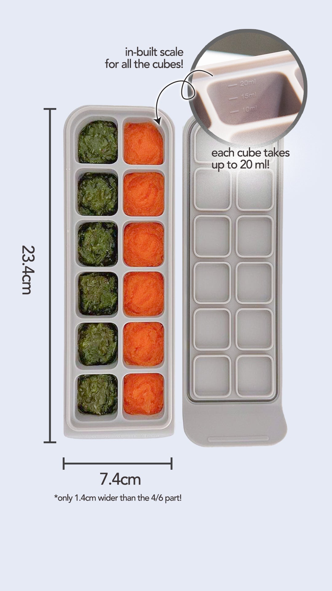 Marcus & Marcus Food Cube Tray (1Oz x 8) - ITOTS PTE LTD