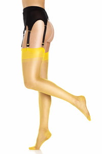 Limited Edition - Reinforced Heel & Toe Stockings - Buttercup